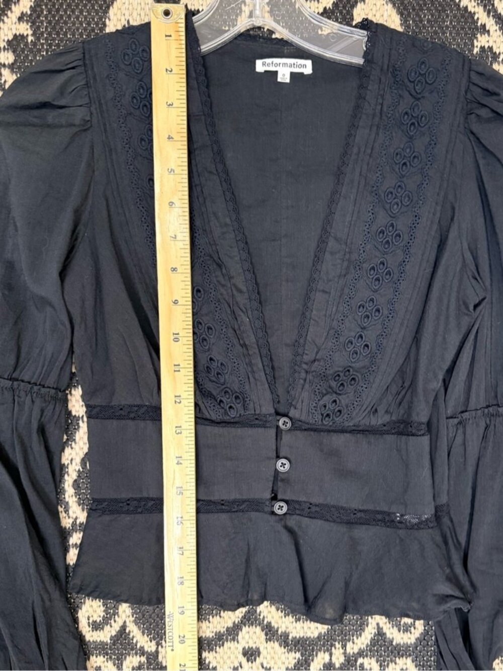 Reformation black Meadowlark Top xs 0 - Picture 13 of 16